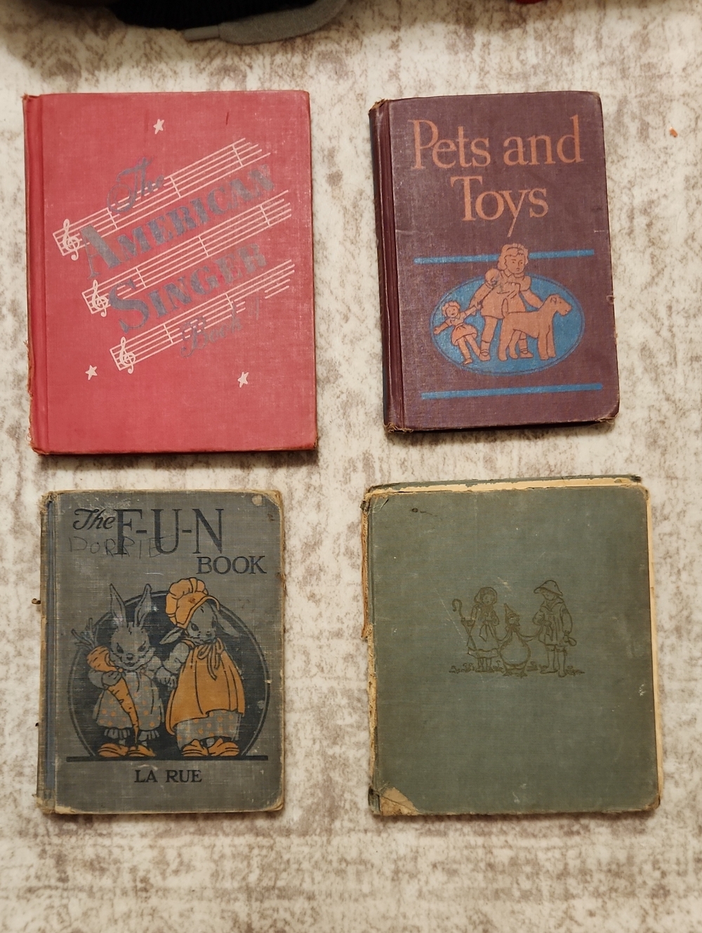 Vintage Children’s Book Lot - Red, Purple, Blue, Green Covers